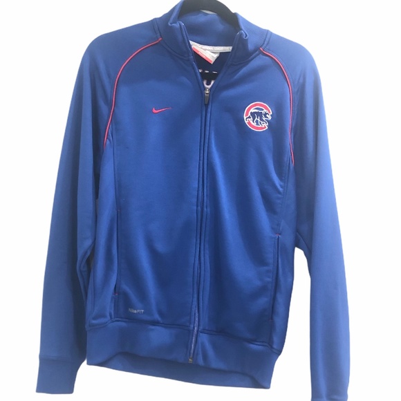 NIKE FIT CHICAGO CUBS MLB FULL ZIP UP JACKET SIZE SMALL - Picture 4 of 14